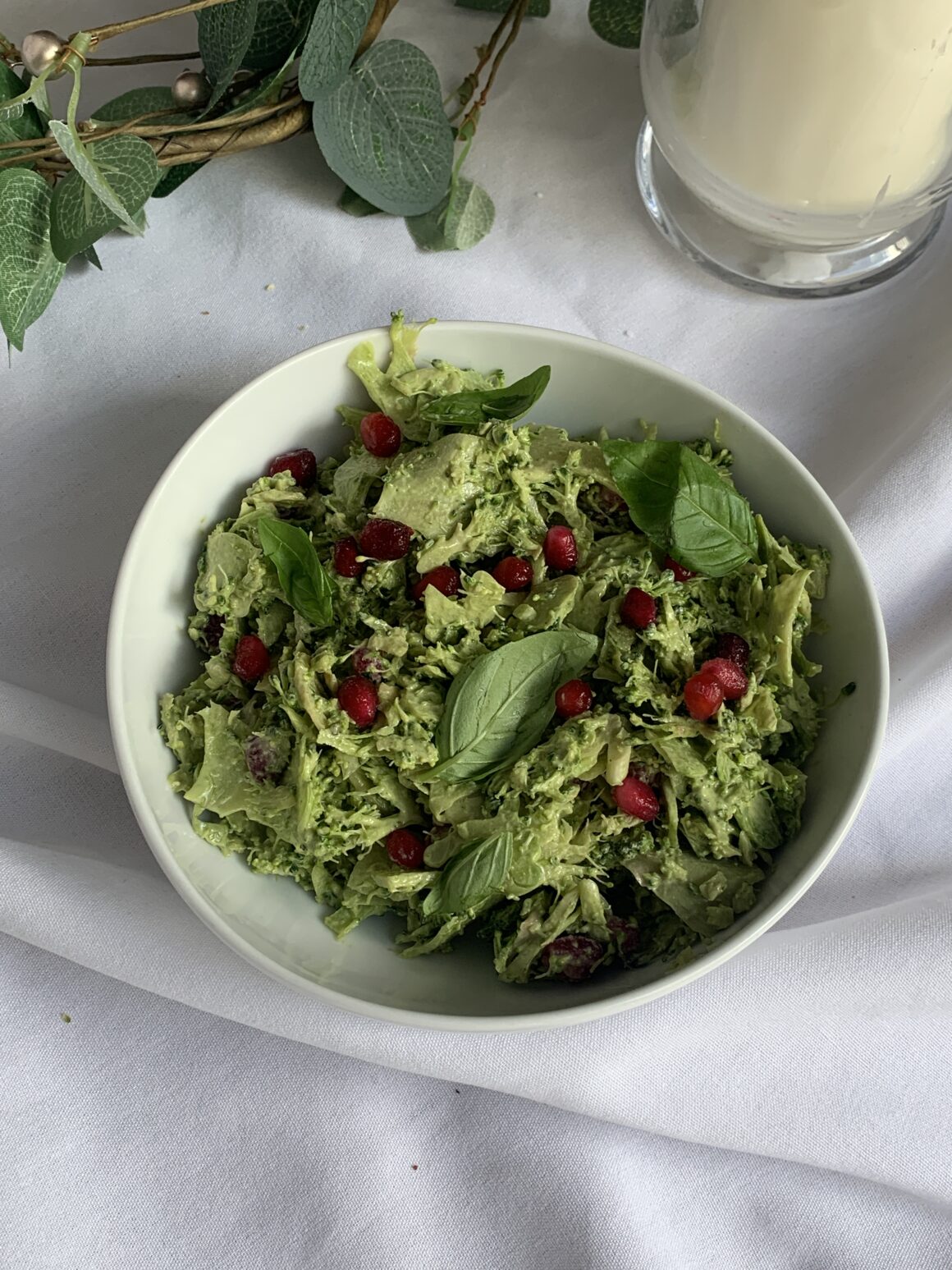 Raw Broccoli Pesto Salad