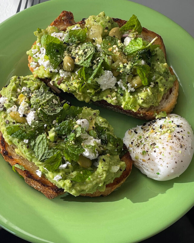 Edamame & Mint Avocado Toast Emily Grace Food